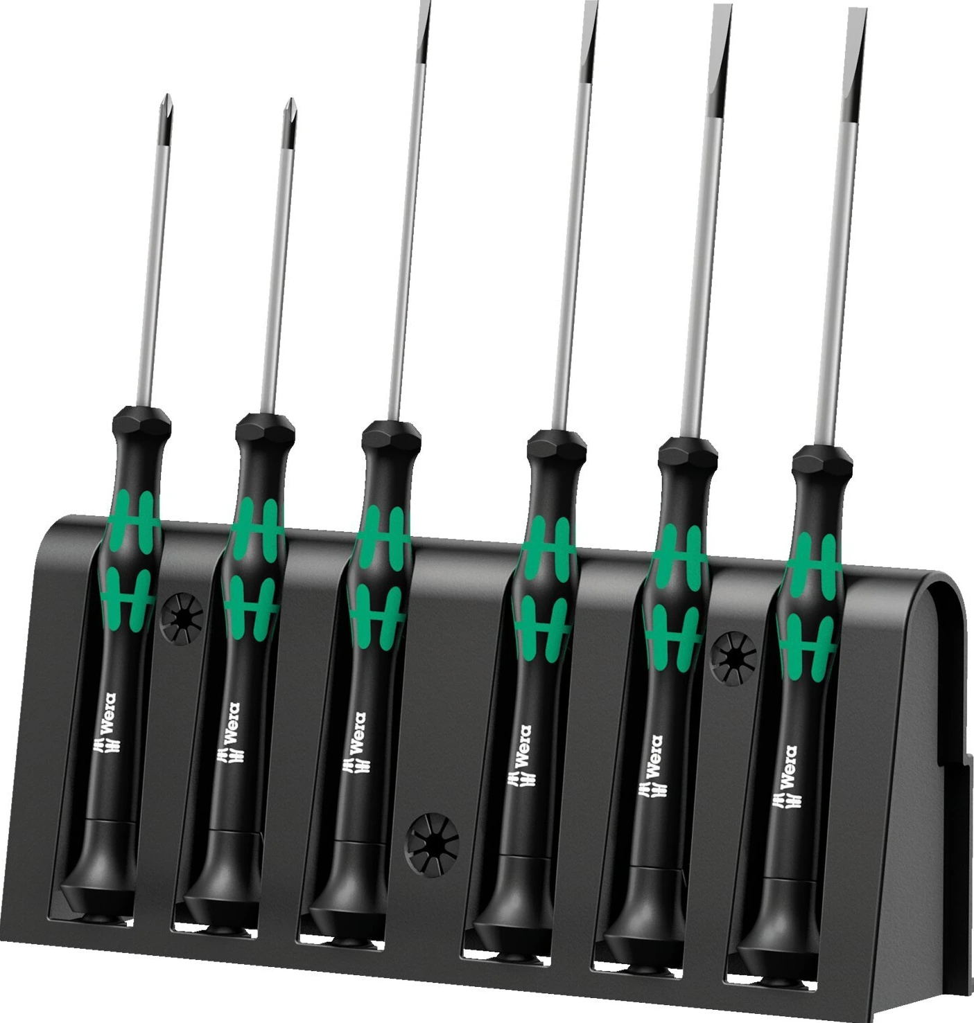 Wera micro screwdriver set 6 pcs for electronic applications, Black