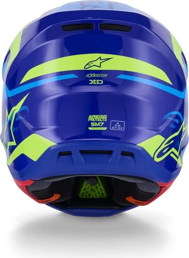 Alpinestars Helmet S-M7 Deed Blue/Fluo Yellow, XS