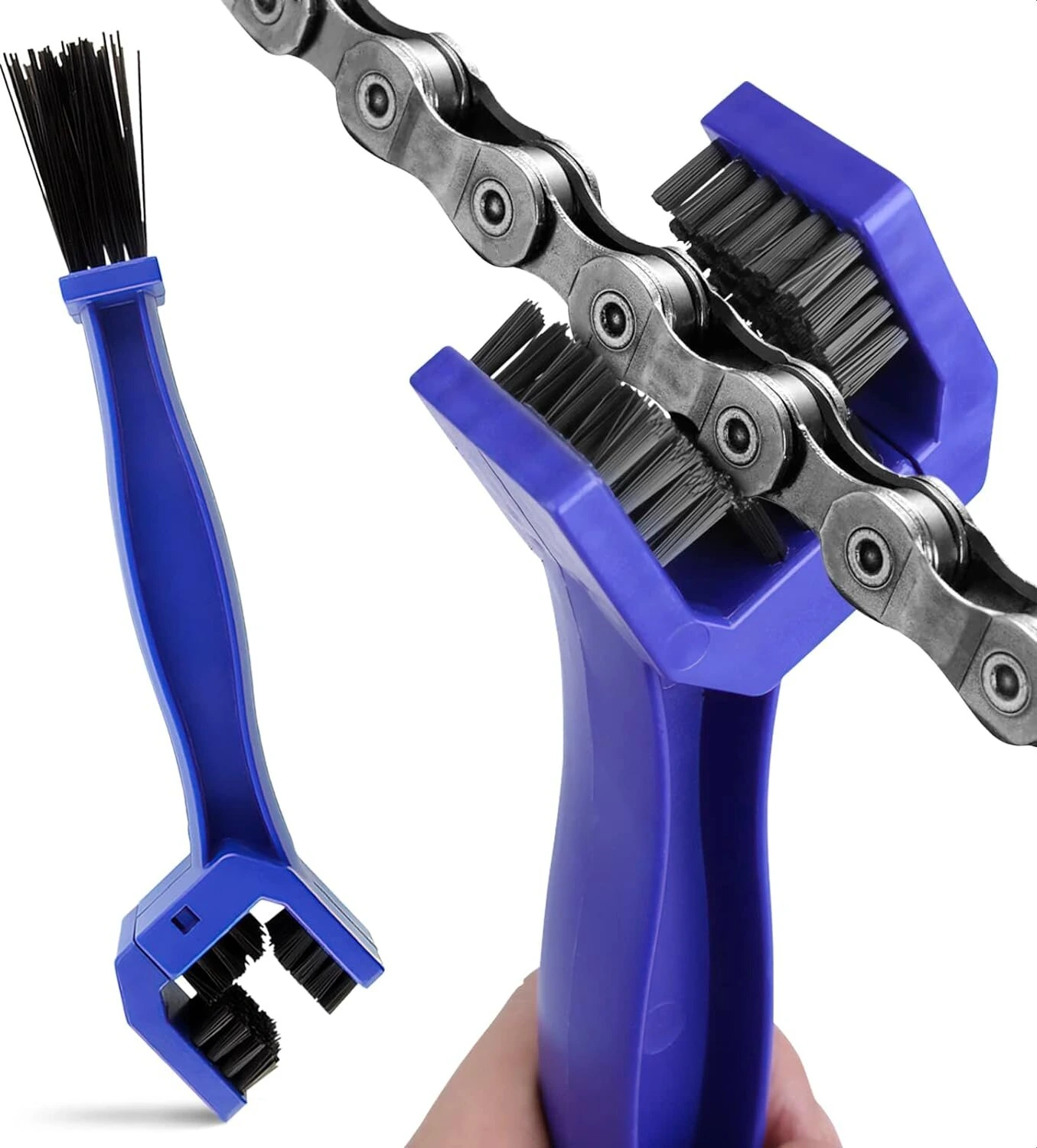 Motorcycle chain cleaning brush