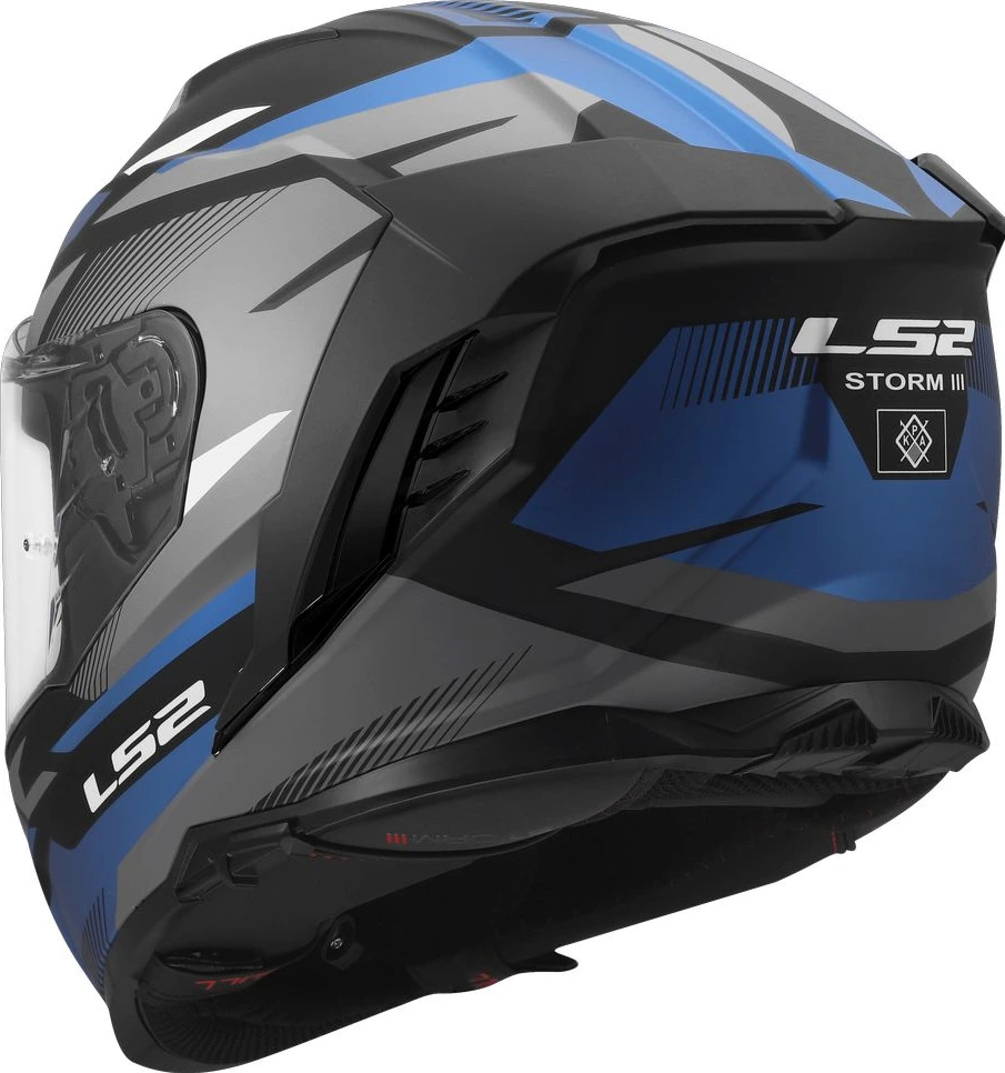 LS2 FF818 STORM III KOMAI Helmet - Black Blue, 3XL