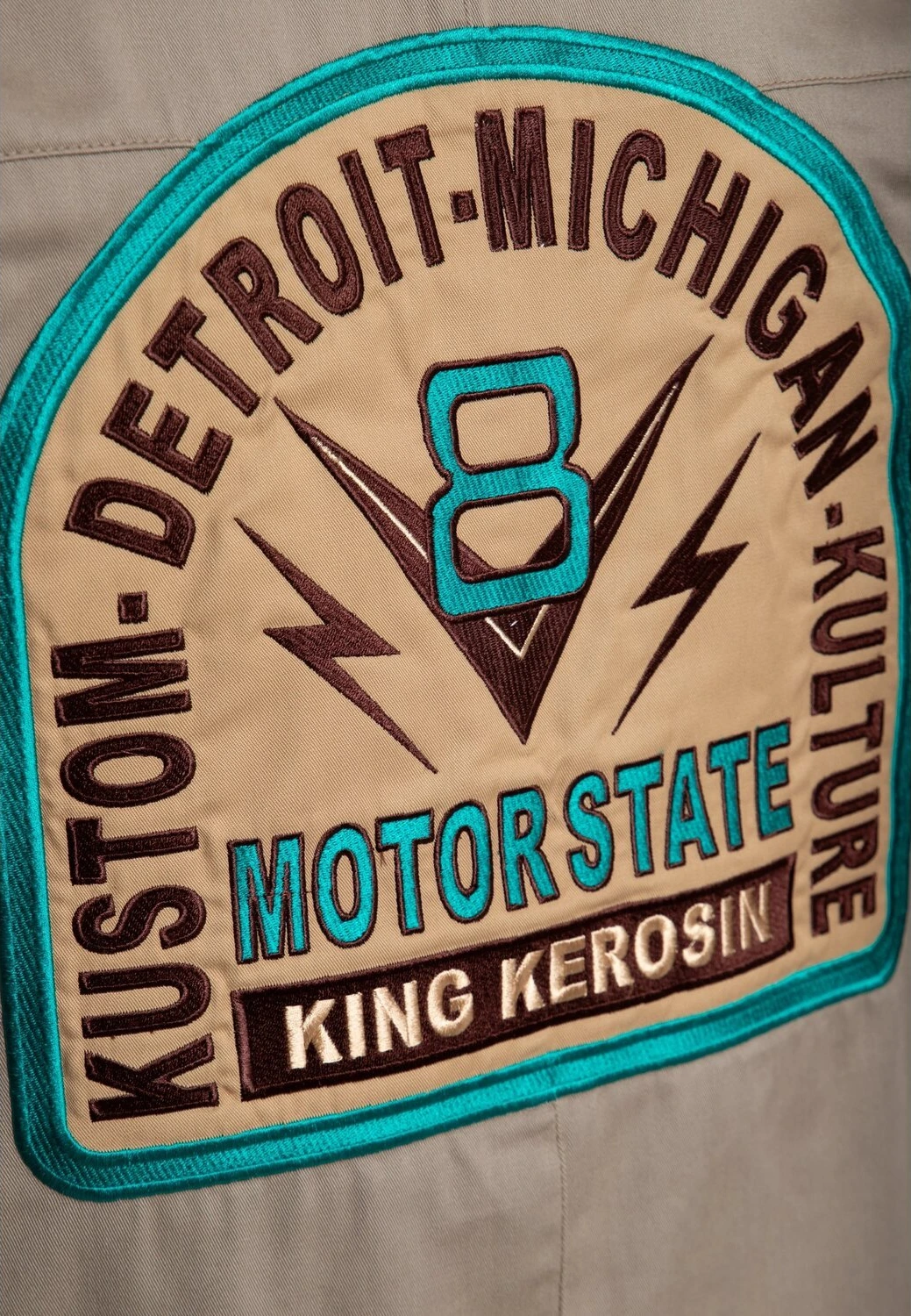 King Kerosin Motorstate shirt, Khaki, L