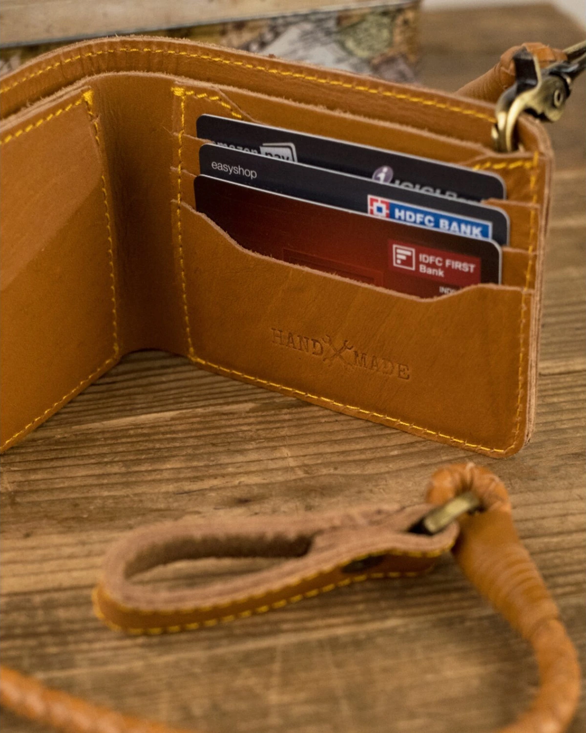 Trip Machine Guitarists wallet, vintage tan