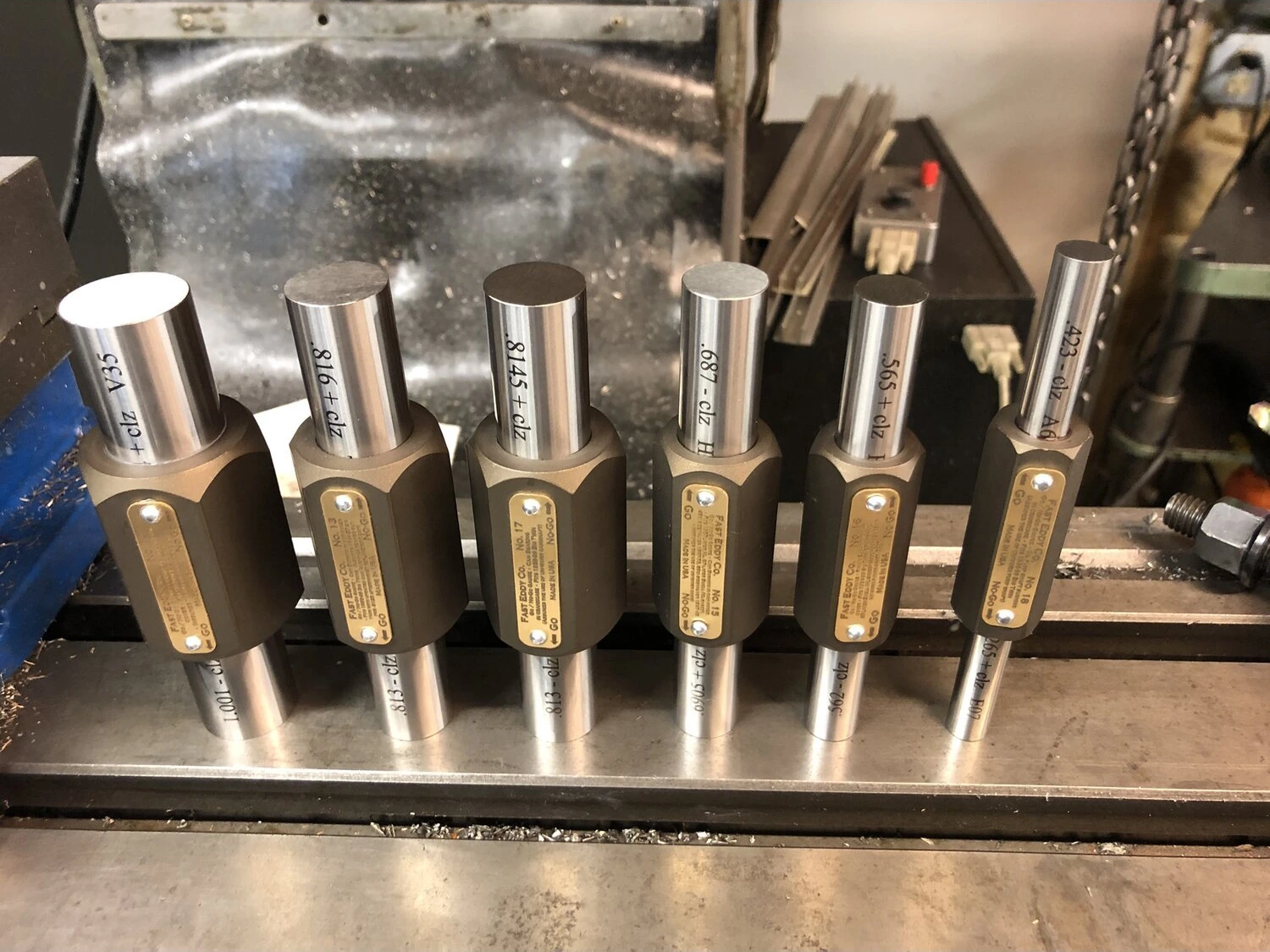 Fast Eddy, complete Go & No-Go bearing/bushing gauge set