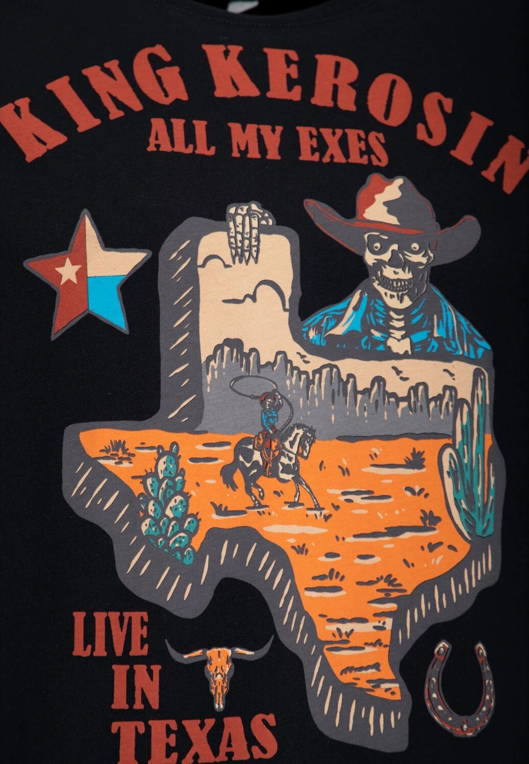 King Kerosin All my exes t-shirt, Black, 2XL