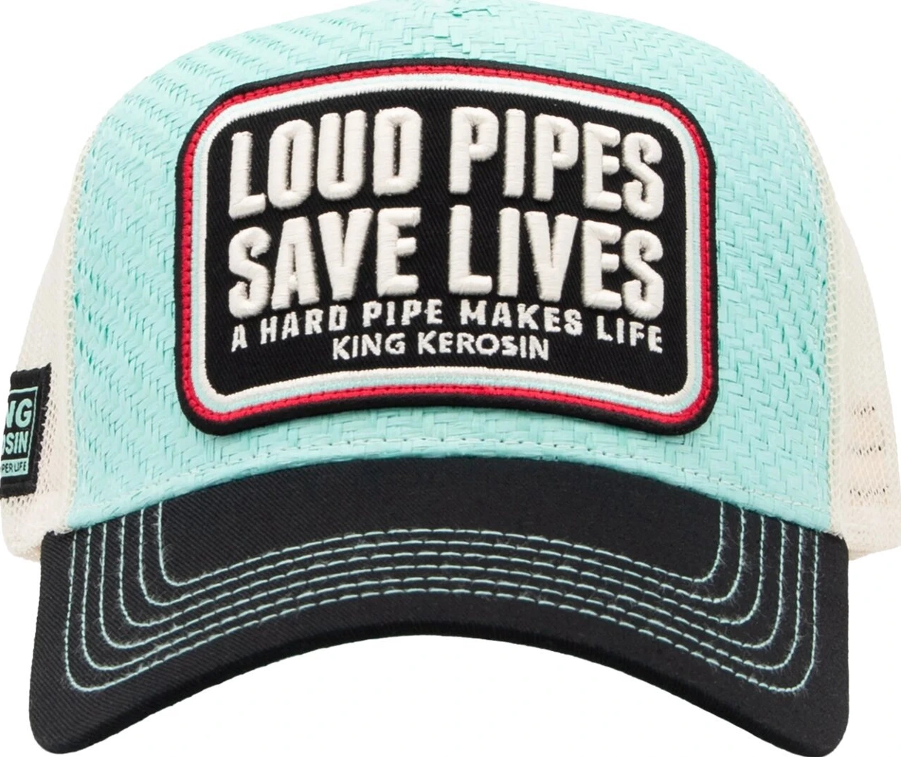 King Kerosin Loud Pipes trucker cap, White