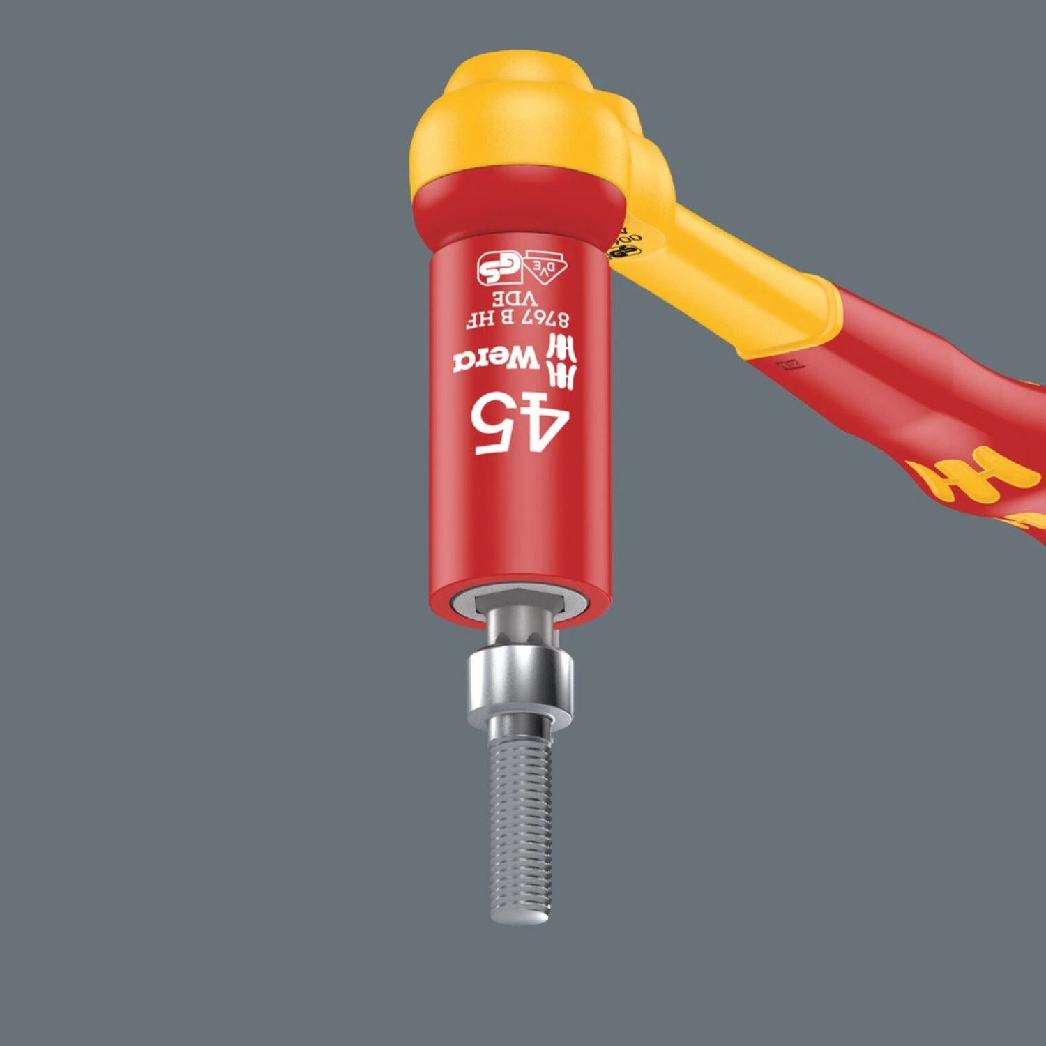 Wera HF Torx bit socket, insulated, size TX20, Red, 55 mm
