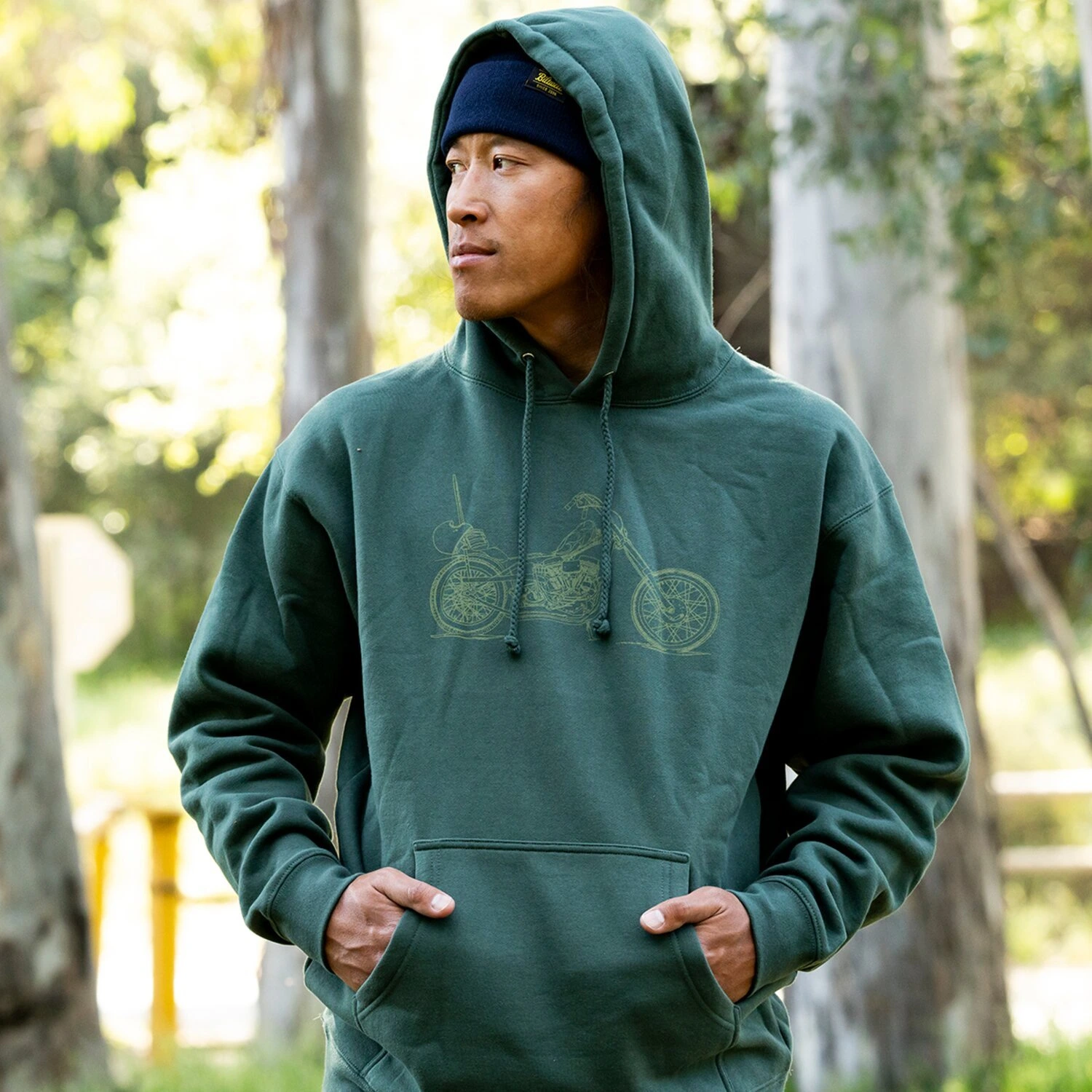 Biltwell Pan hoodie, Green, S