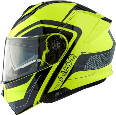 AMOQ Helmet MI100 Porto black/yellow, XS