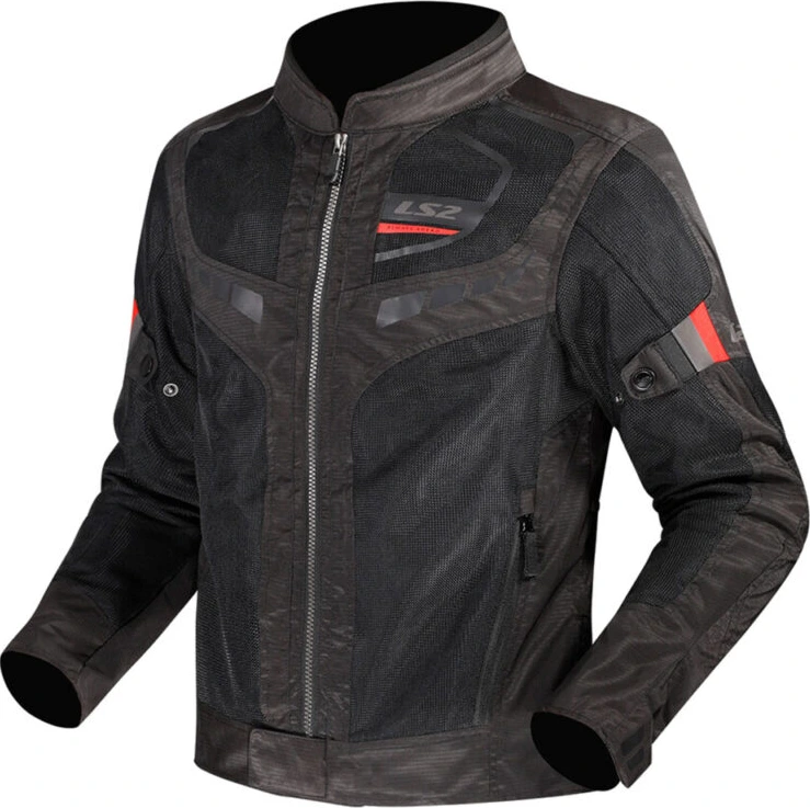 LS2 Garda Air Man Jacket - 5XL, Black Red