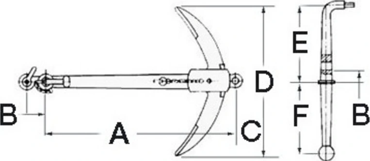 Admiralty anchor 10 kg