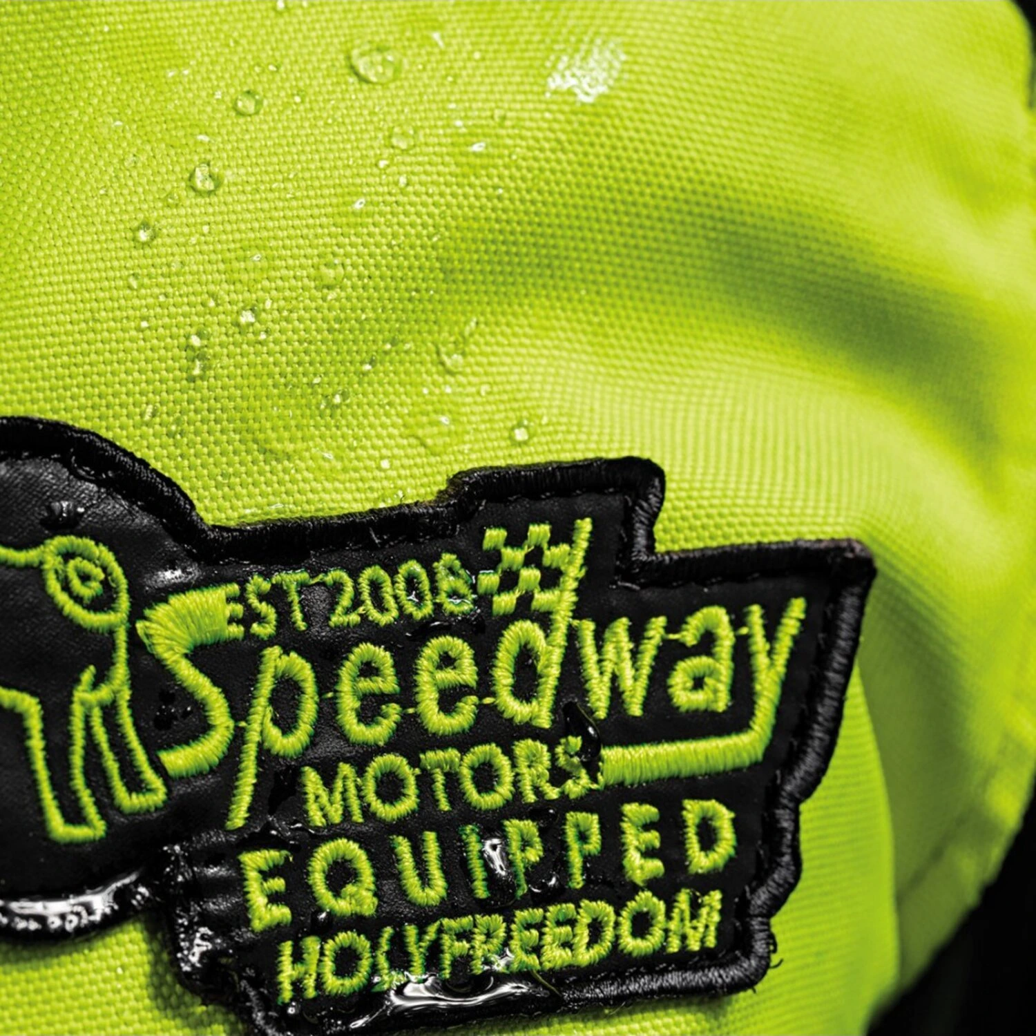 Holy Freedom Zero Vision leather jacket, black fluo, yellow, S