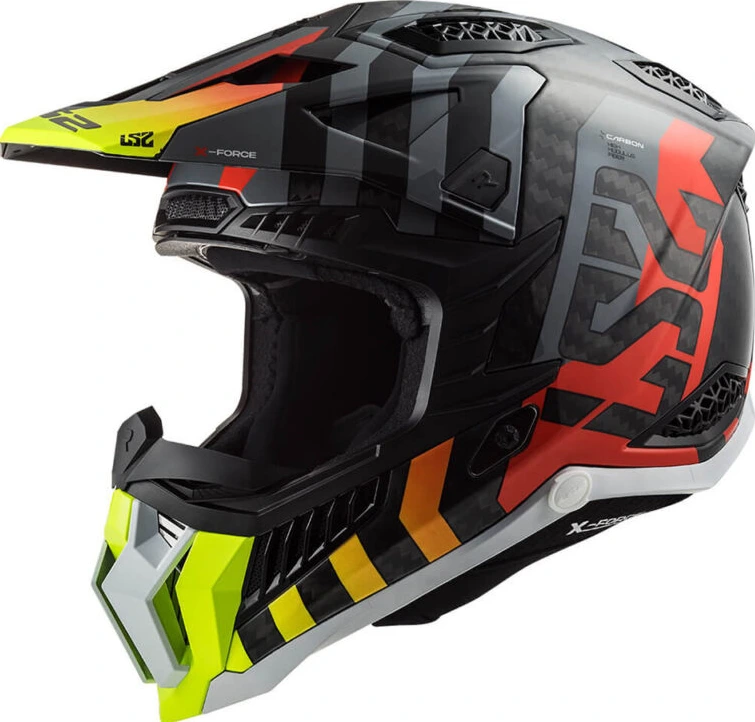 LS2 MX703 C X-FORCE BARRIER helmet - M, H-V Yellow Red