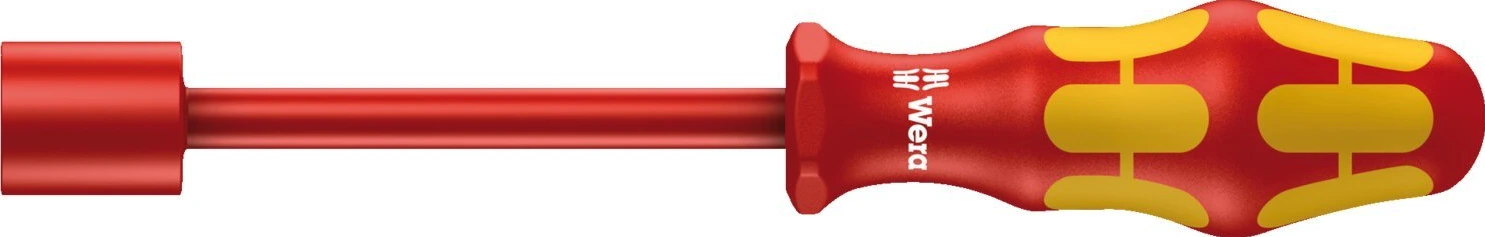 Wera nutdriver VDE Insulated, US sizes, Red, 125 mm