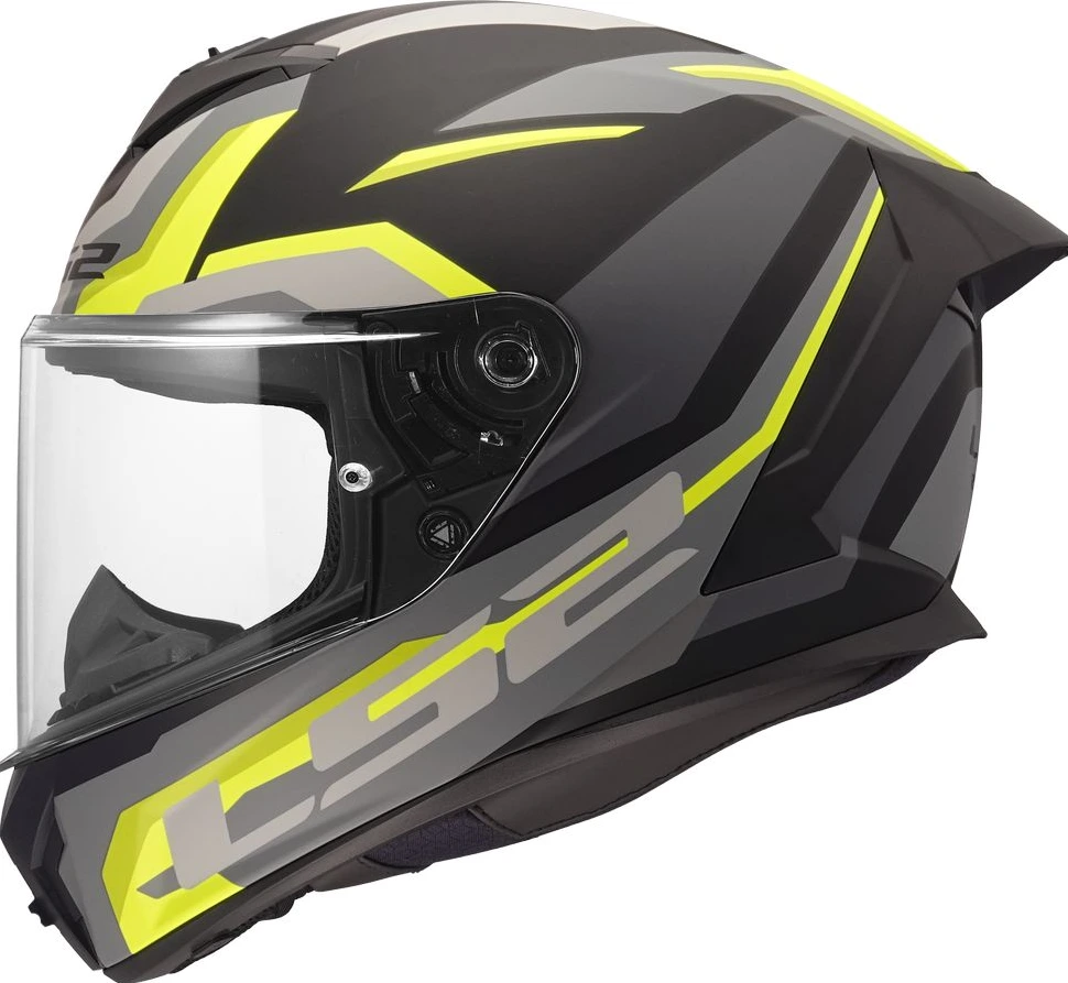 LS2 FF820 RAPID III HYPER Helmet - Black H-V Yellow, 3XL