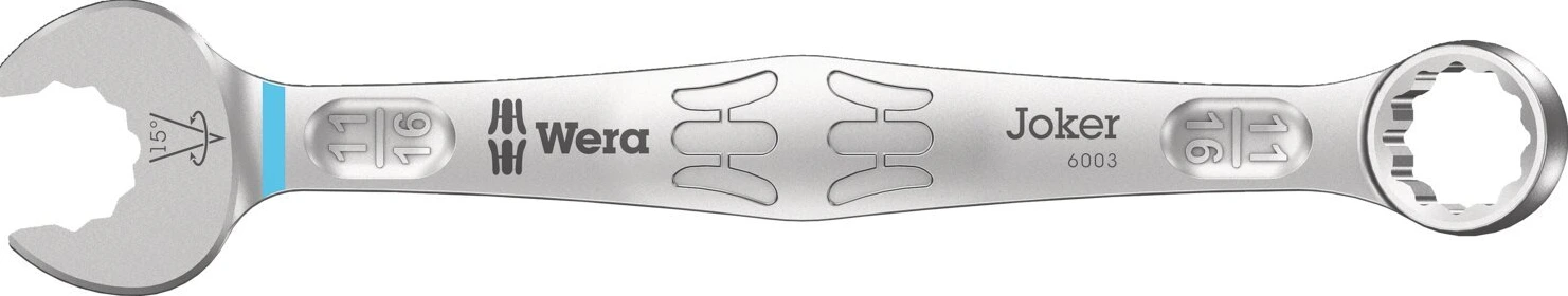 Wera wrench open/ box end 11/16" Joker 6003 series, Red, 210 mm