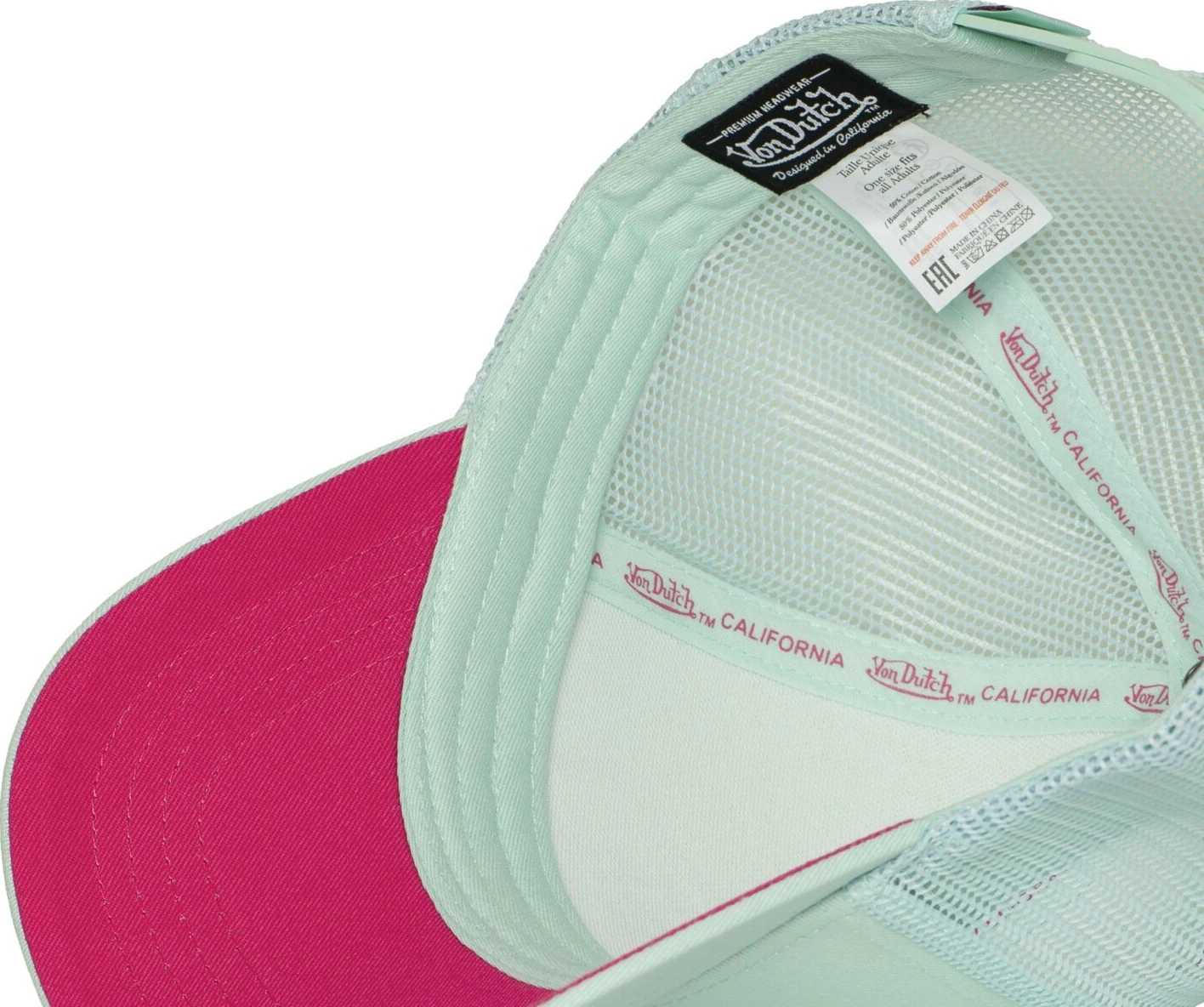 Von Dutch Baseball mesh cap, aqua Blue