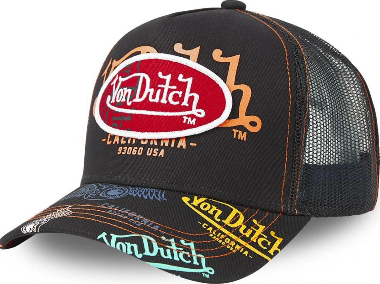 Von Dutch Logo Everywhere cap black/multicolour