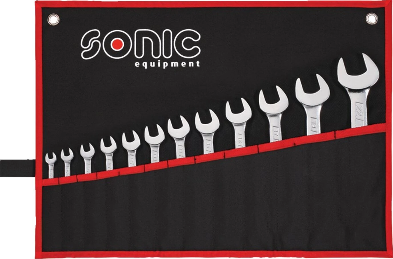 Sonic, open/box end wrench set. 12-piece. US/SAE