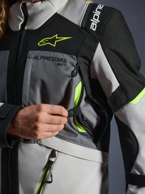 Alpinestars Jacket Andes v4 Drystar Ice Gray/Fluo Yellow, 3XL