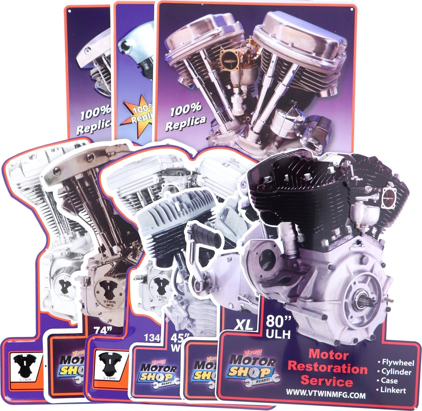 V-Twin Mfg, motor plaque V-Twin engine models
