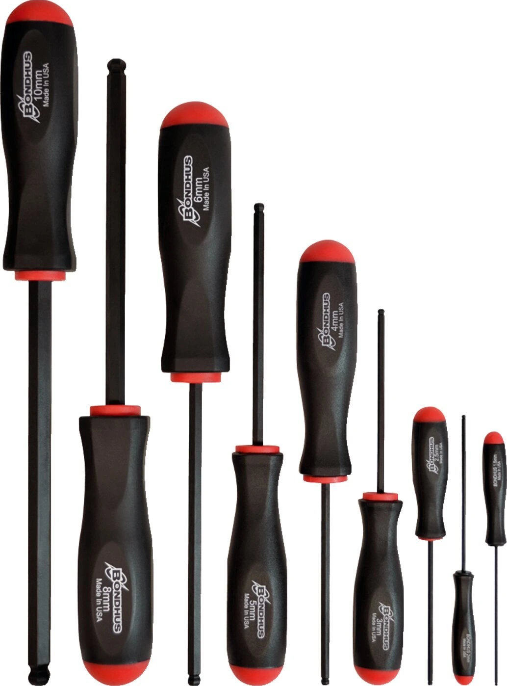 Bondhus, Hex ball-end allen screwdriver set metric, Black
