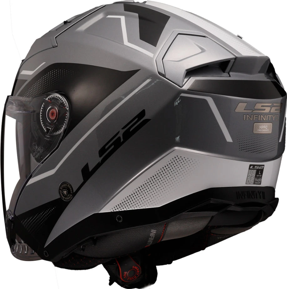 LS2 OF603 INFINITY II VEYRON helmet - Gloss Grey White, XS