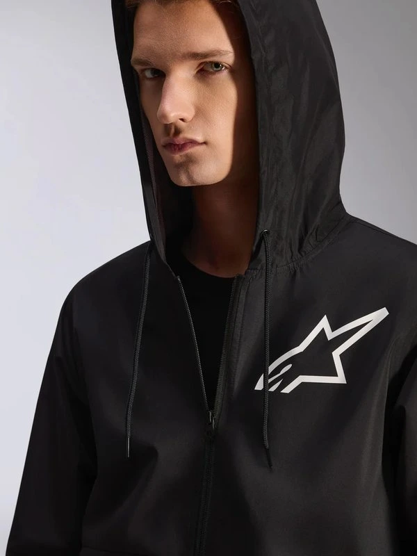 Alpinestars Jacket Speeder Chromium Windbreaker Black/White, L