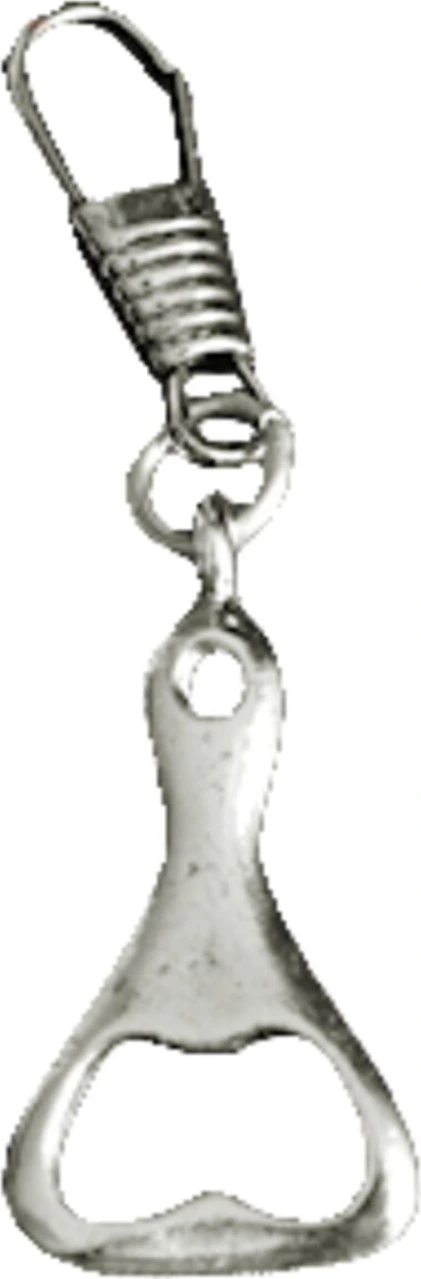 Bottle opener zipper pull