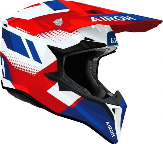 Airoh Helmet Wraaap Vision Red/Blue gloss, S