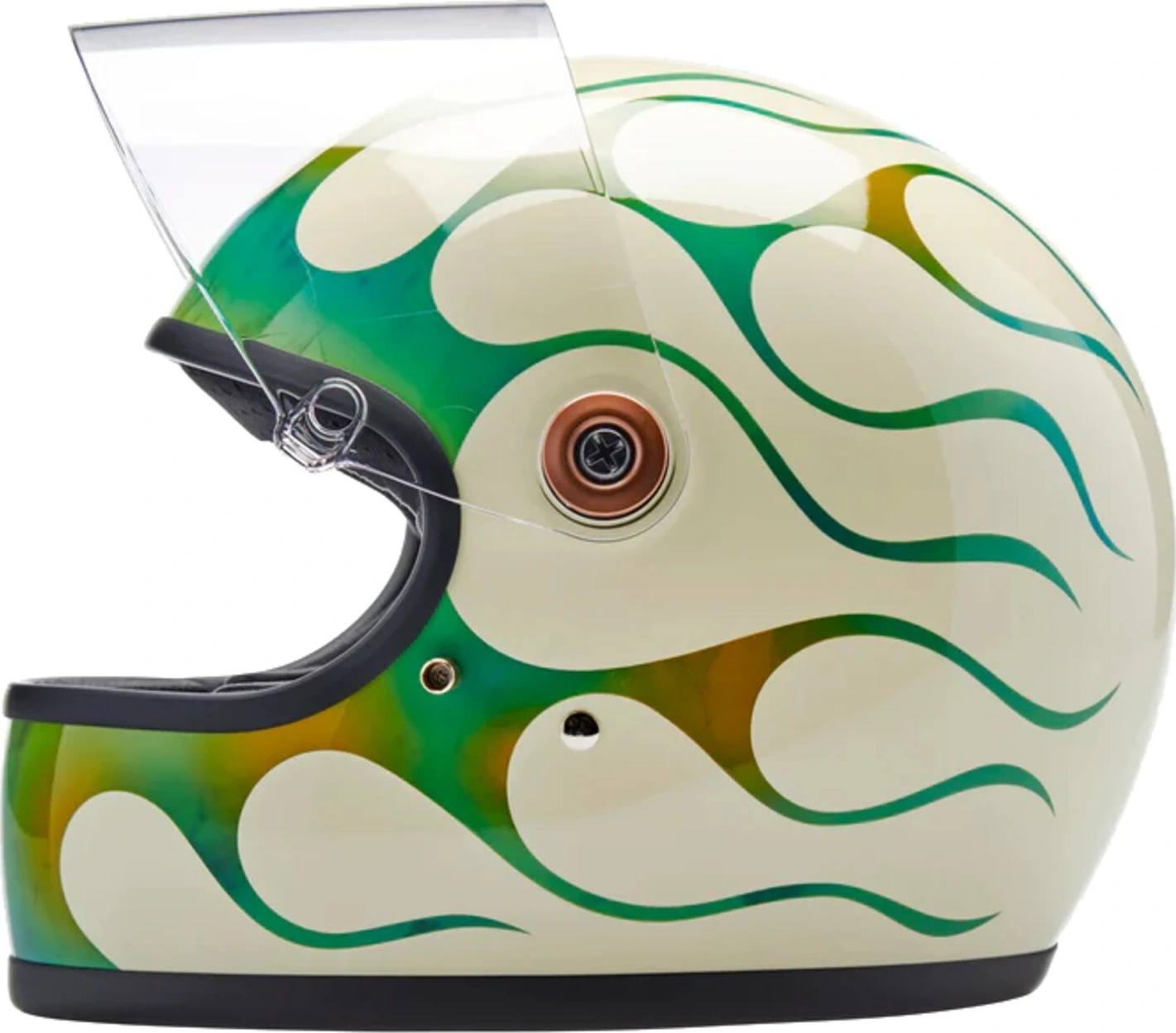 Biltwell Gringo S x Born Free collab helmet, Green, 2XL, Gloss