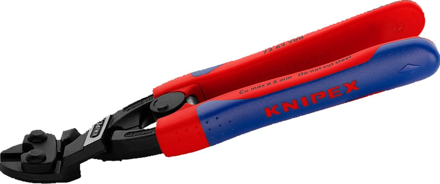 Knipex high leverage flush cutter, Black, 200 mm