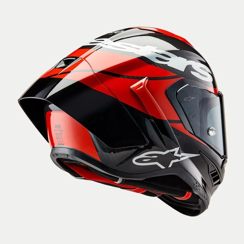 Alpinestars Helmet Supertech R10 Element Black/Carb/Fluo Red/White, XS