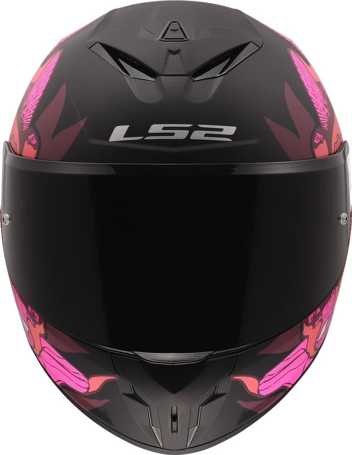 LS2 FF820 RAPID III POPPIES 2 Helmet - Black Pink, 2XS