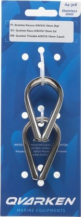 Qvarken Thimble AISI316 10mm 2-pack