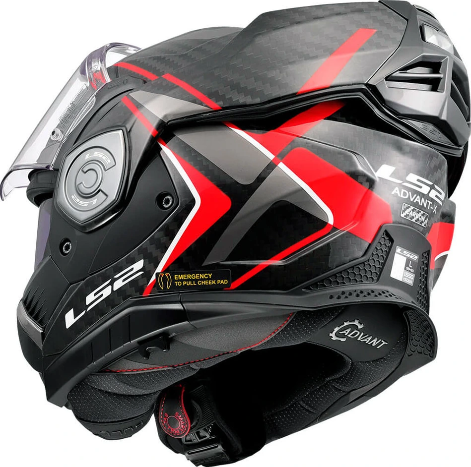 LS2 FF901 ADVANT X CARBON FUTURE II Helmet - 2XL, Red