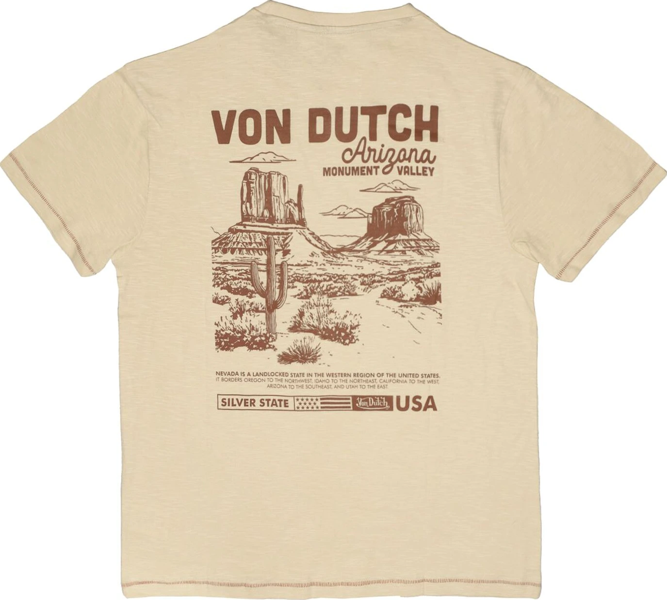 Von Dutch Arizo t-shirt, Cream, L