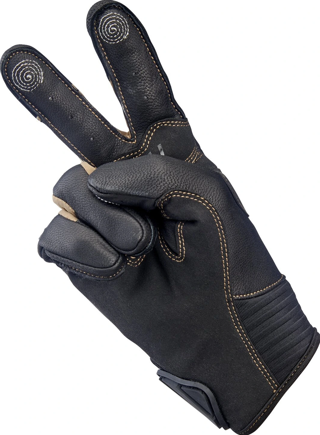 Biltwell Bridgeport gloves, chocolate Black, Black, XS