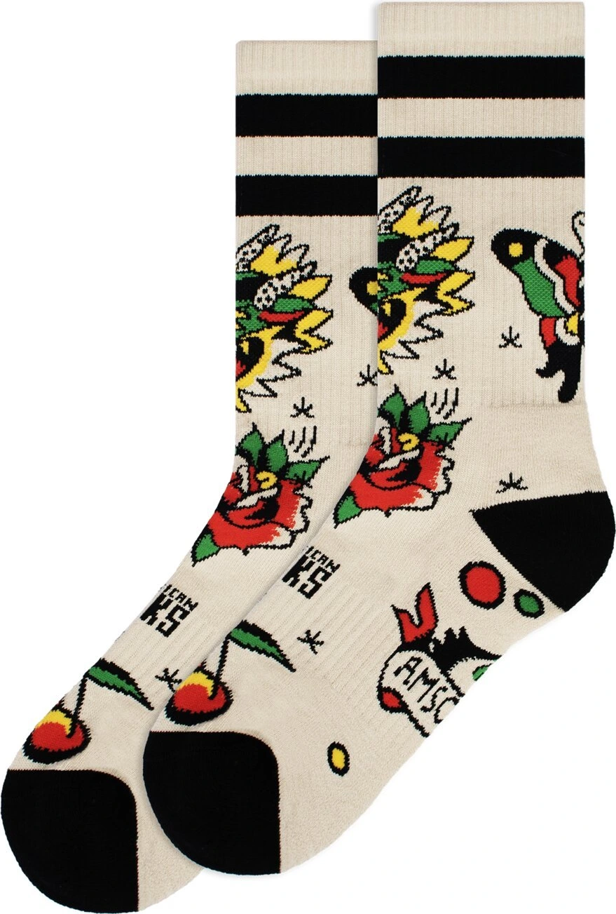 American Socks Flash Fever Mid High socks, Beige, One size fits most