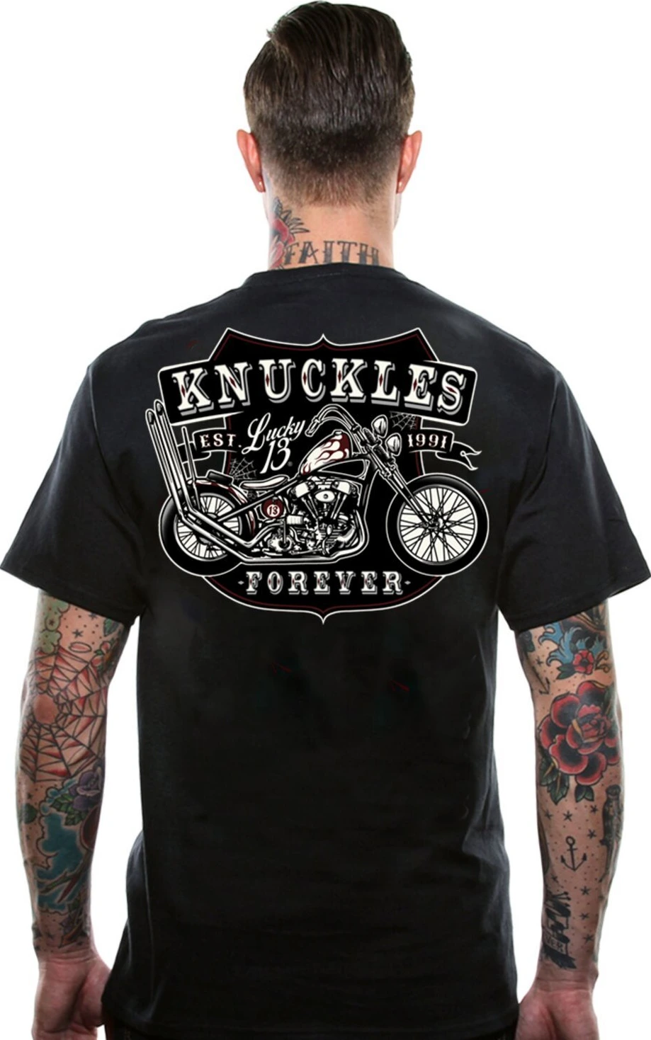 Lucky 13 Knuckles t-shirt, Black, M