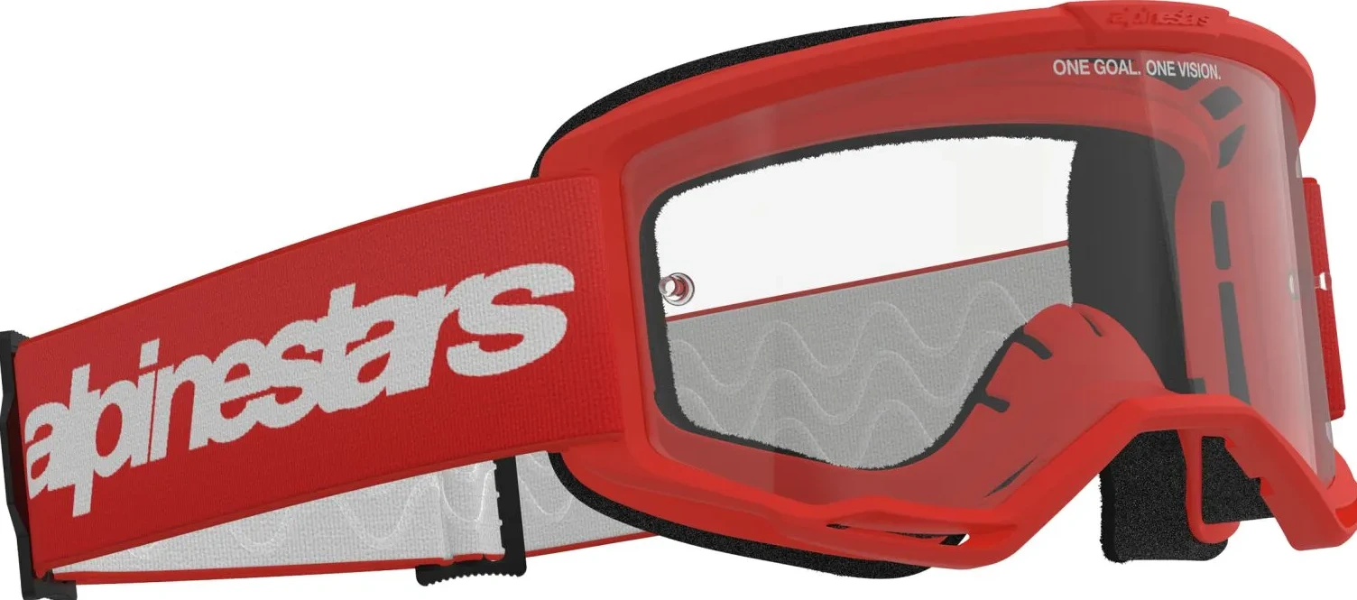 GOGGLE VISION 3 WORDMARK RED CLEAR