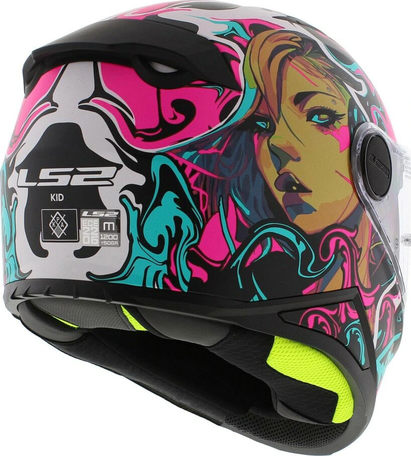 LS2 FF812 KID CYBERG Helmet - Matt Purple Cyan, S