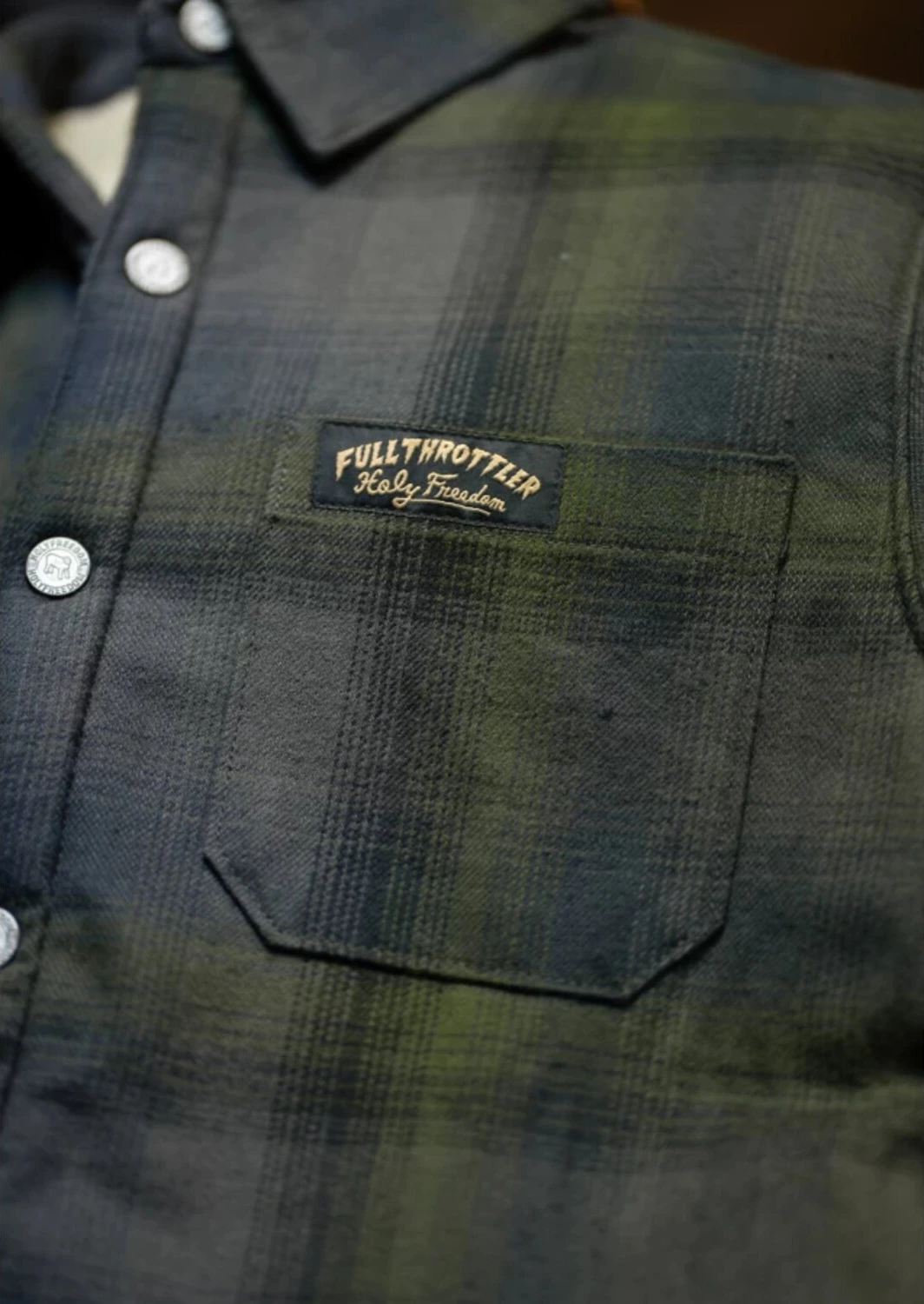 Holy Freedom Bear lined shirt, Gray, L