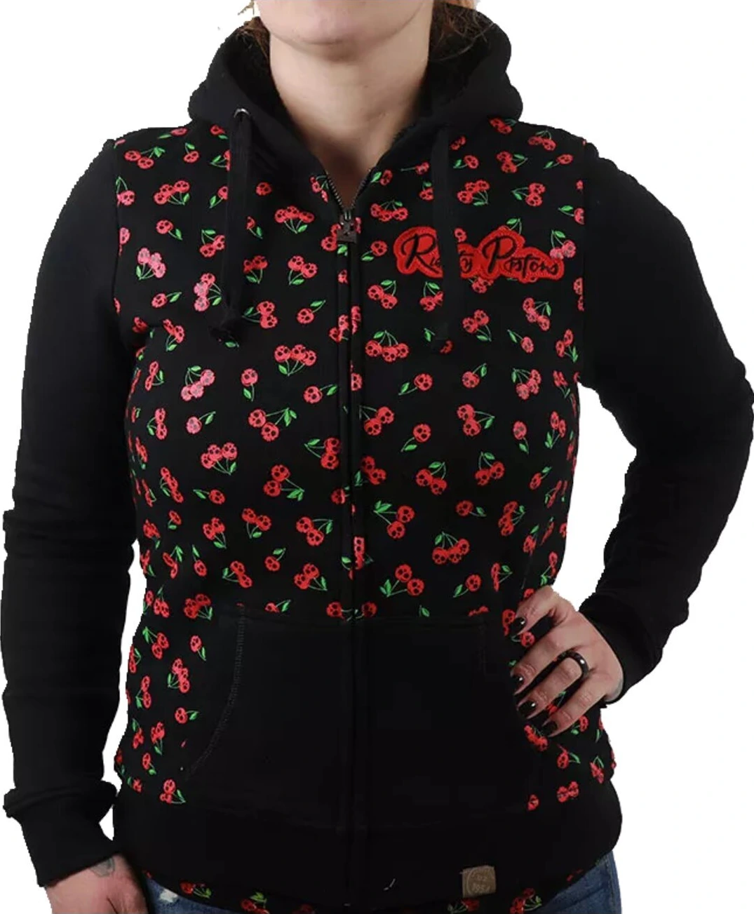 Rusty Pistons Borego female zip hoodie, Black, XL