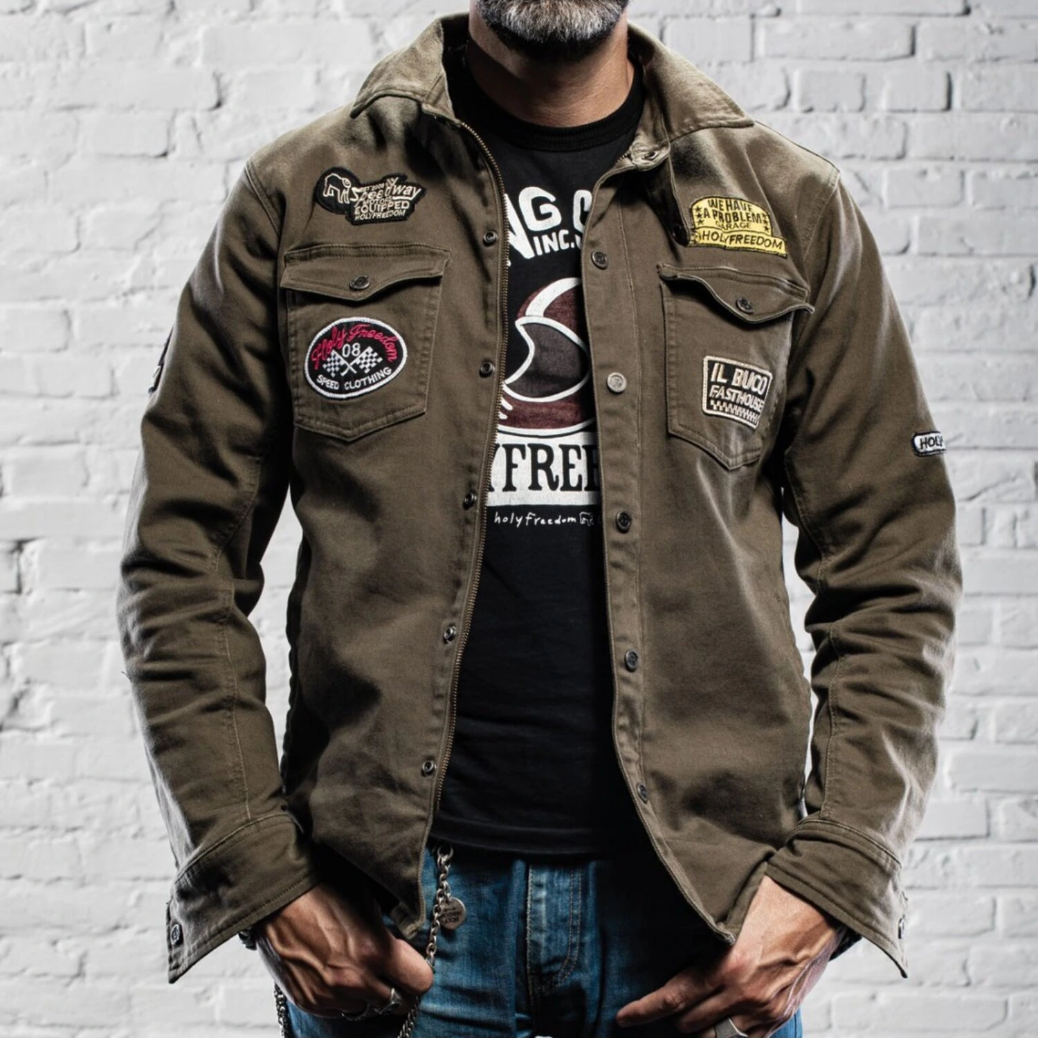 Holy Freedom Lieutenant jacket, military Green, Green, S