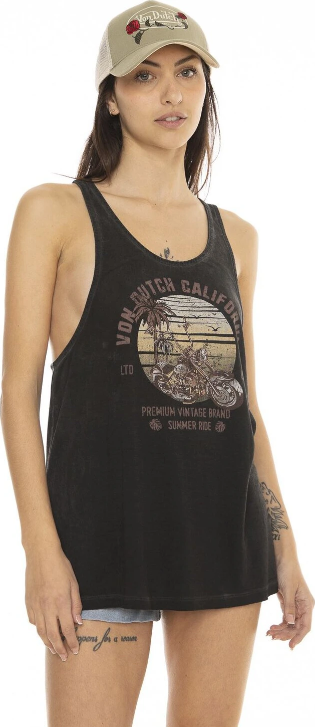 Von Dutch Cafe Race female top, Black, S