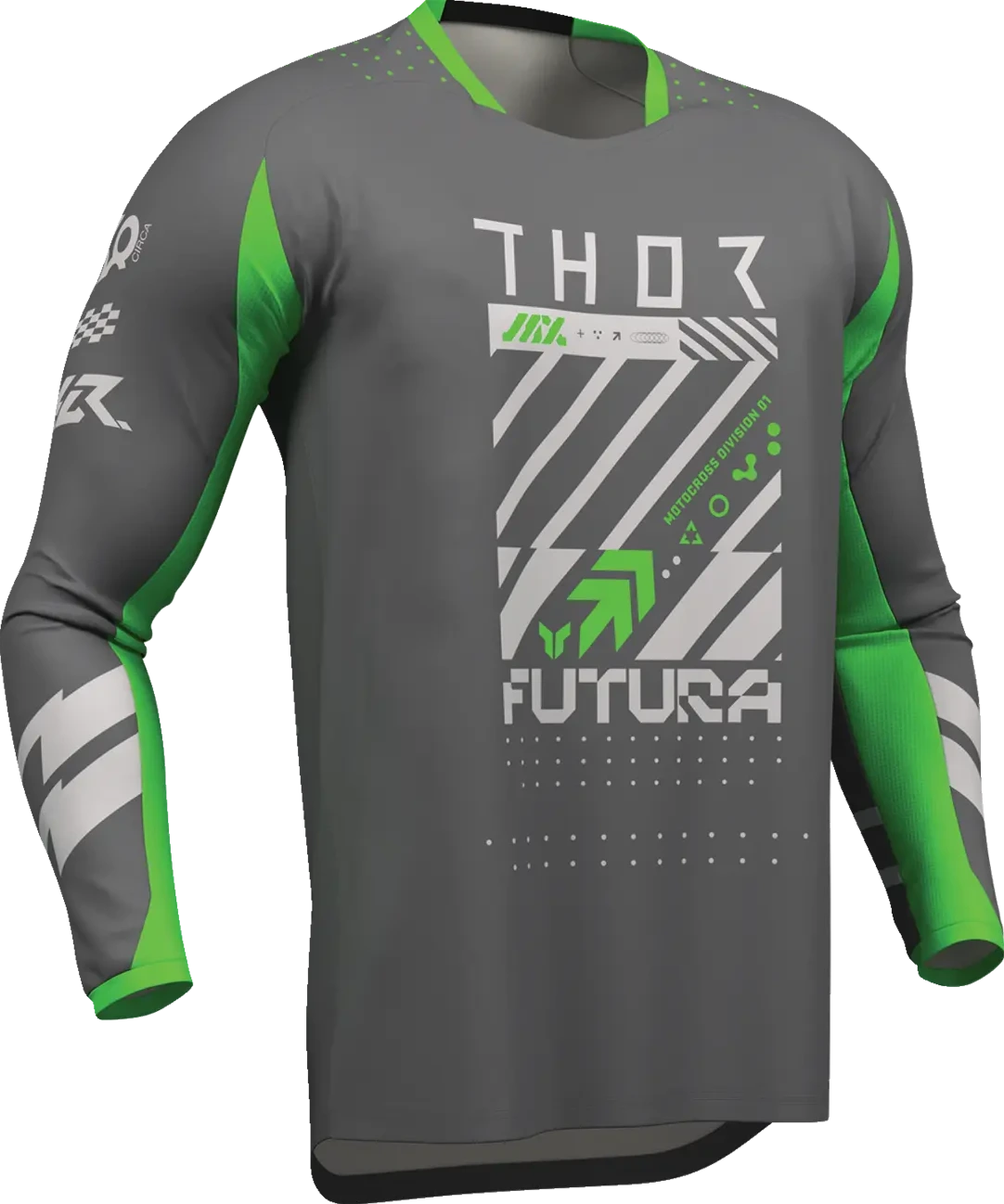 JERSEY LAUNCHMODE FUTURA CHAR/GRN S