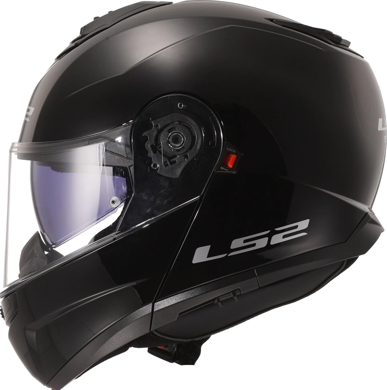 LS2 Strobe II helmet, Black, XS, Gloss