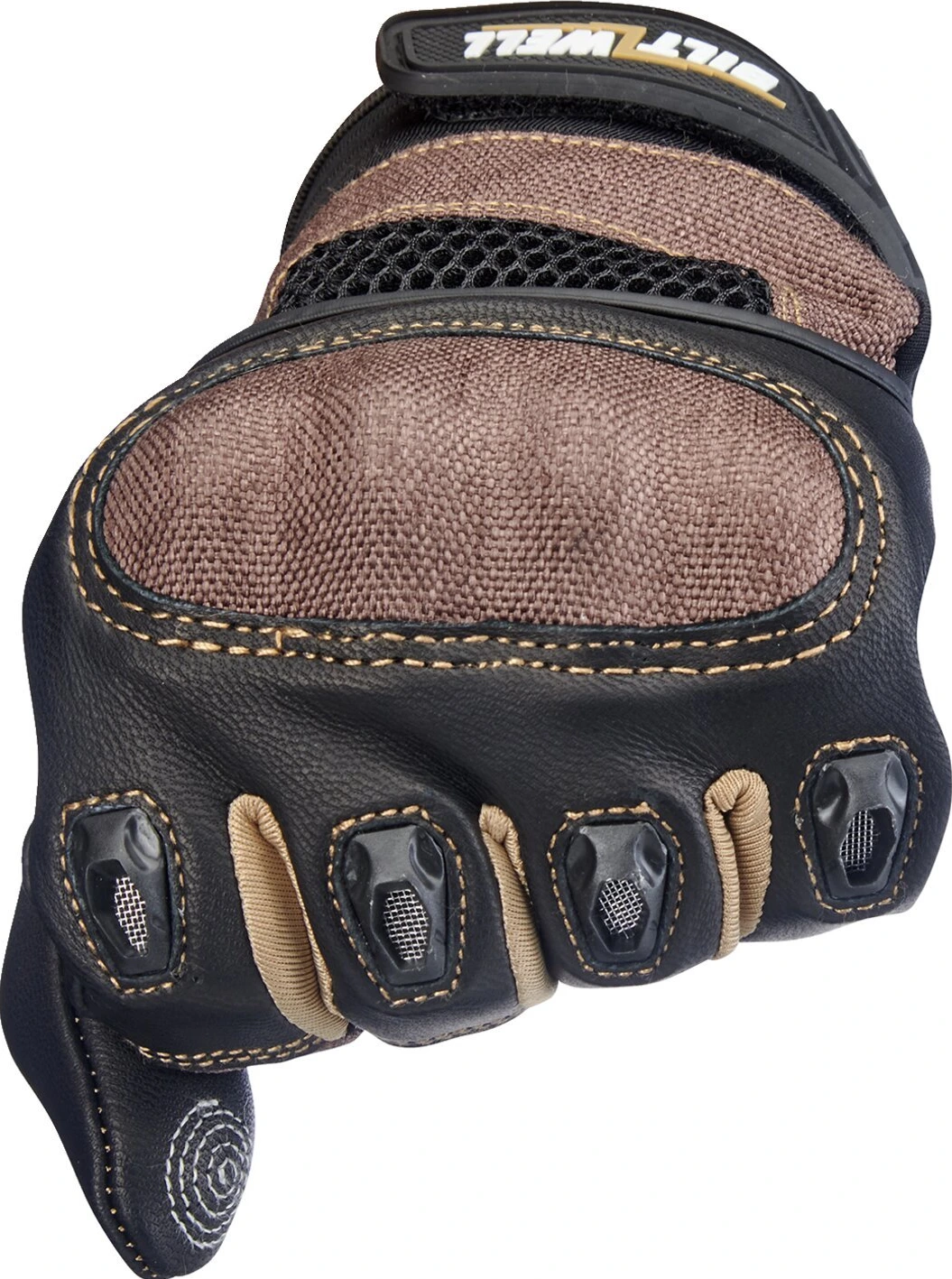 Biltwell Bridgeport gloves, chocolate Black, Black, XS