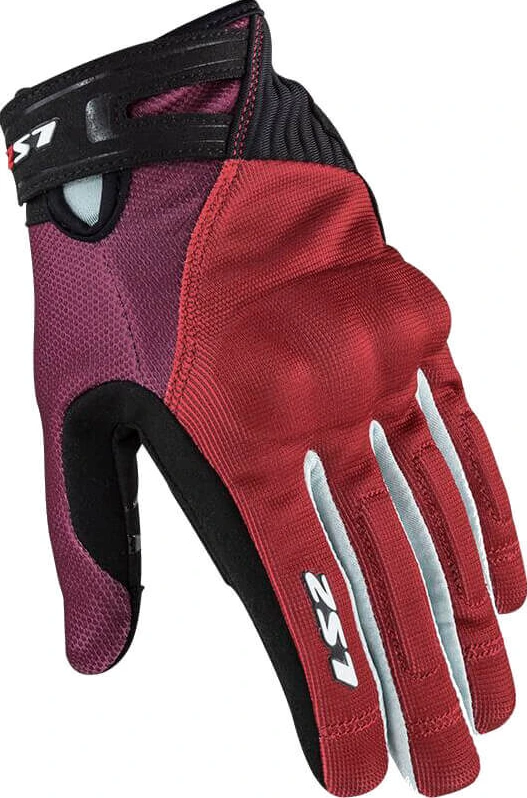 LS2 Dart II Lady Gloves - Black Red Grey, XS