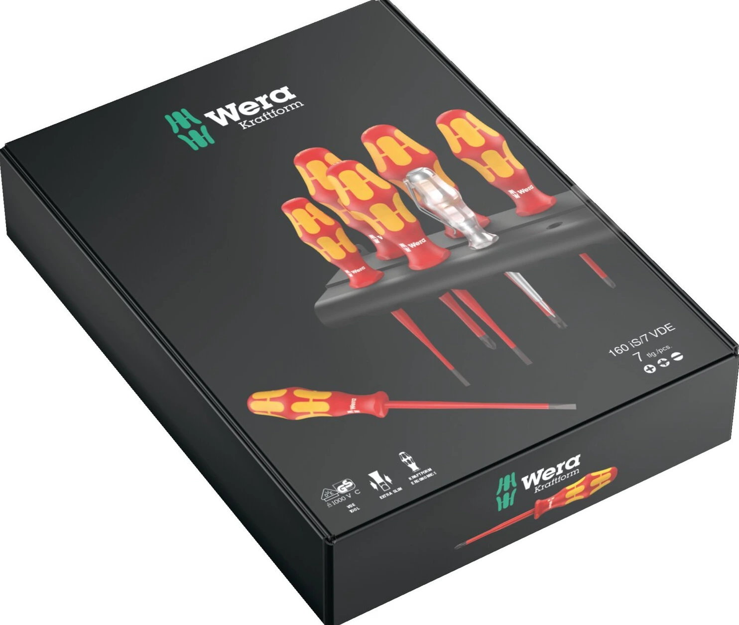 Wera screwdriver & voltage tester kit 7 pcs. Kraftform Plus
